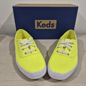 NWT 💛 Keds Champion Canvas Sneakers Size 7 BNWT |Neon Yellow Casual Shoes